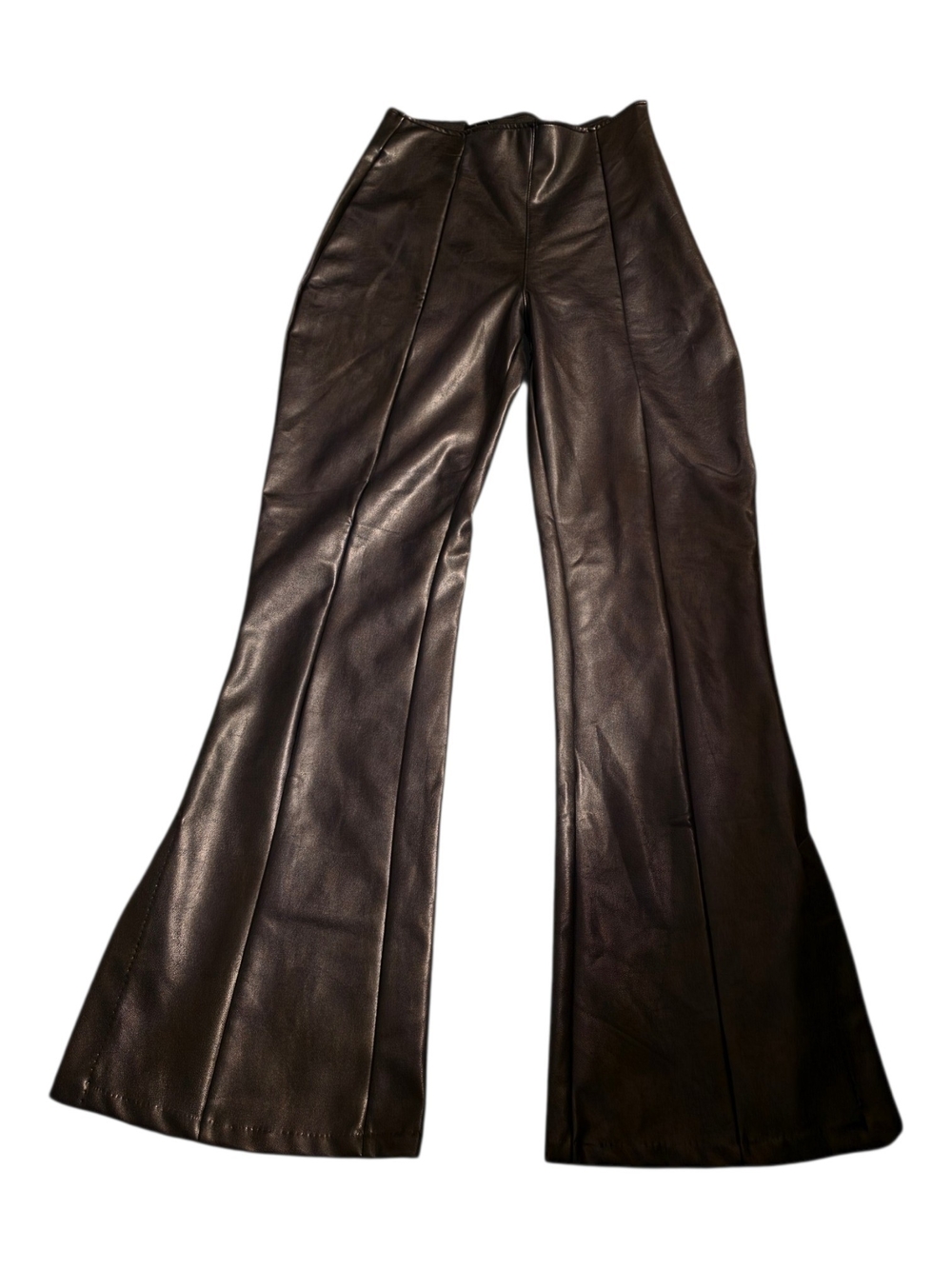 Abercrombie & Fitch Sexy  Black Faux Leather Kick Flare  Pants Small P